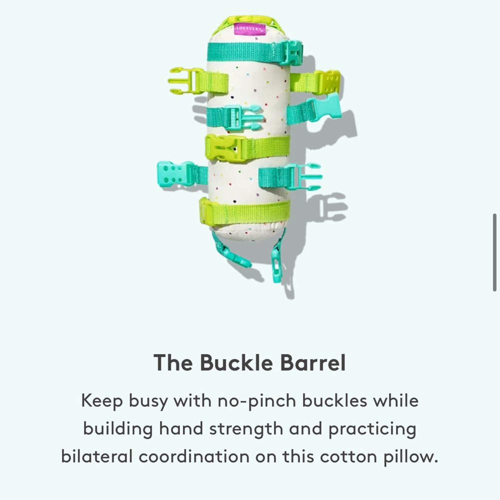 Lovevery The Buckle Barrel - Companion Play Kit 22-24 months baby toddler